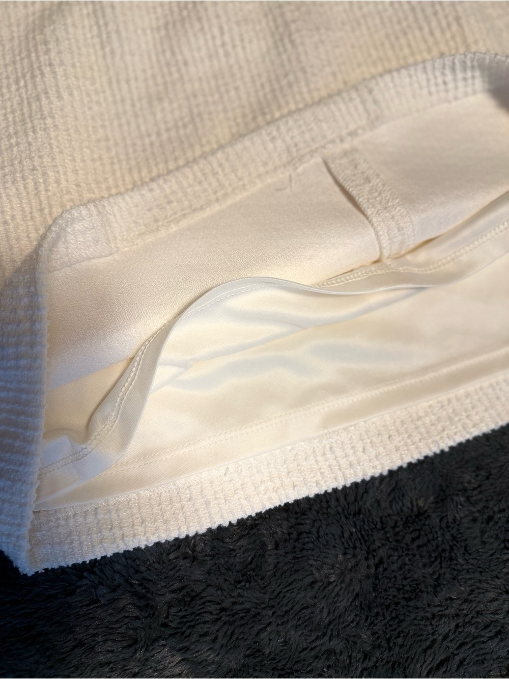Karl Lagerfeld Cream Square-Neck Buttoned Mini Dress - Picture 6 of 10